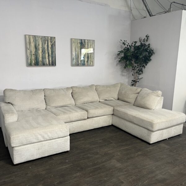 Ashley Furniture Cream Sectional Couch