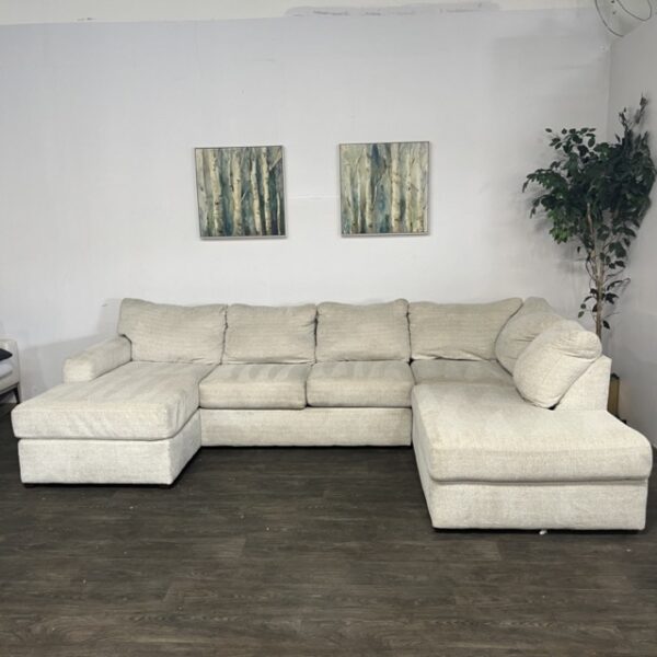 Ashley Furniture Cream Sectional Couch - Image 3