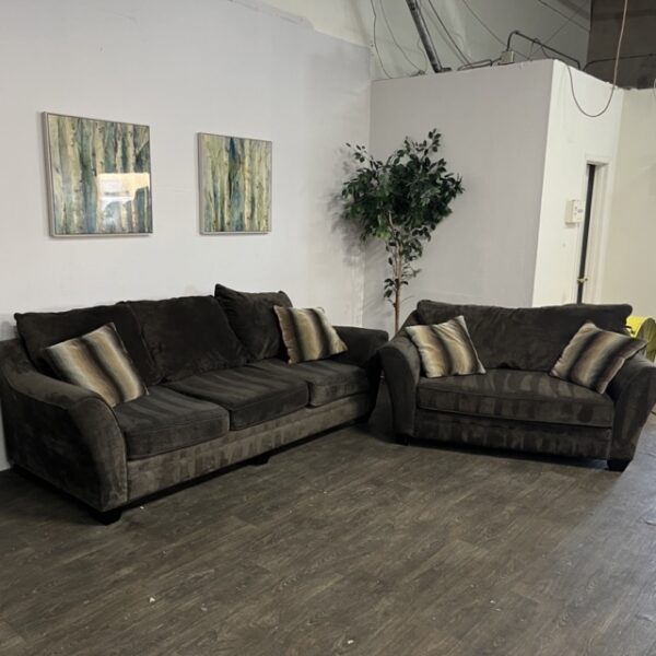 Chocolate Brown Couch Set