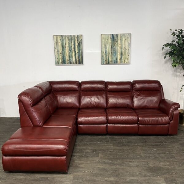 Faux Leather Power Recliner Sectional Couch