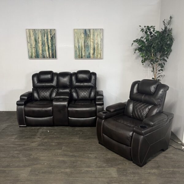 Power Recliner Couch + Chair Set - Image 4