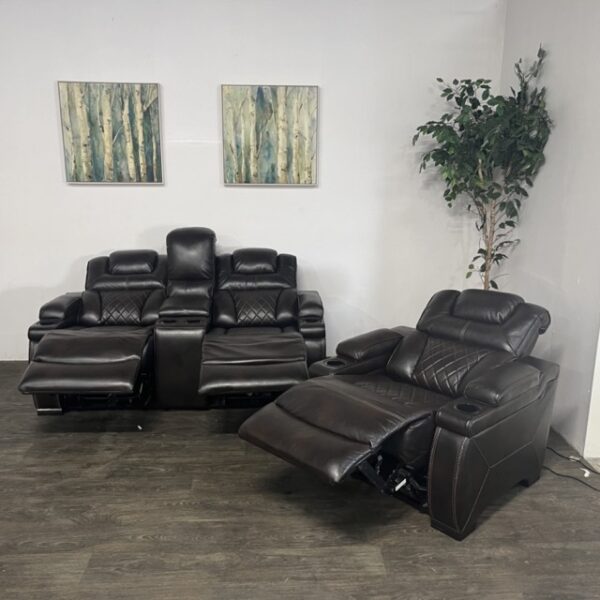 Power Recliner Couch + Chair Set - Image 2