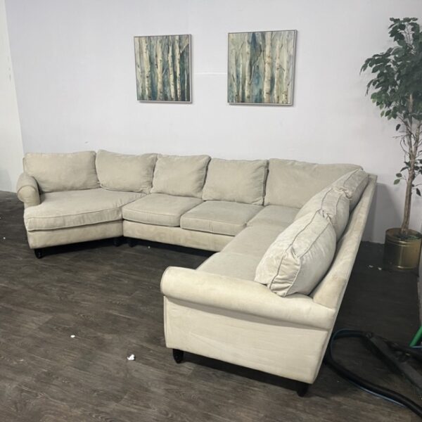 Havertys Beige 3 Pc Sectional - Image 2
