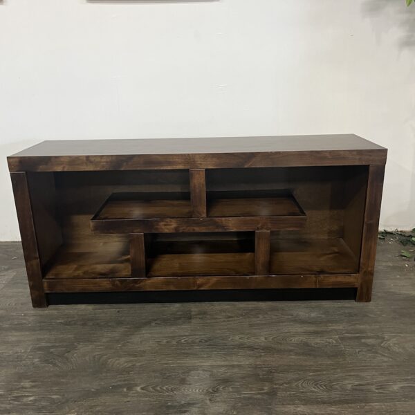 Wood TV Stand w/ Shelving