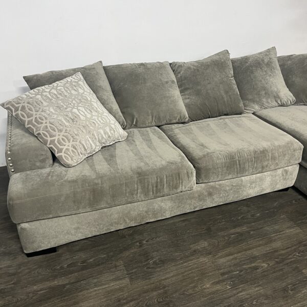 Gray Right Chaise Sectional Couch - Image 4