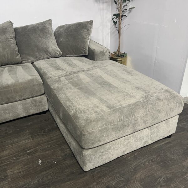 Gray Right Chaise Sectional Couch - Image 5