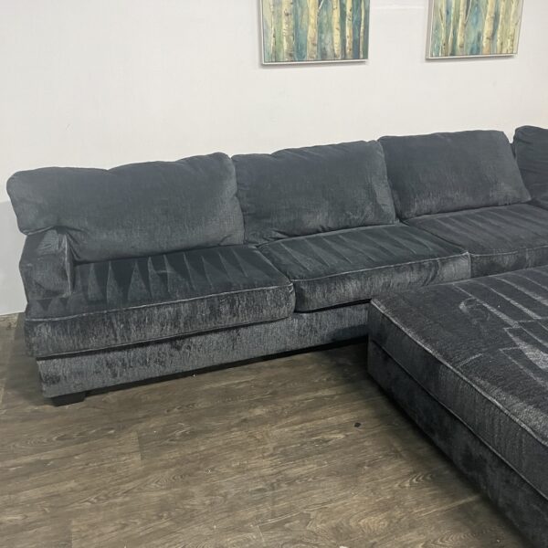 Ashley Furniture Giant Sectional Couch + Ottoman - Image 4