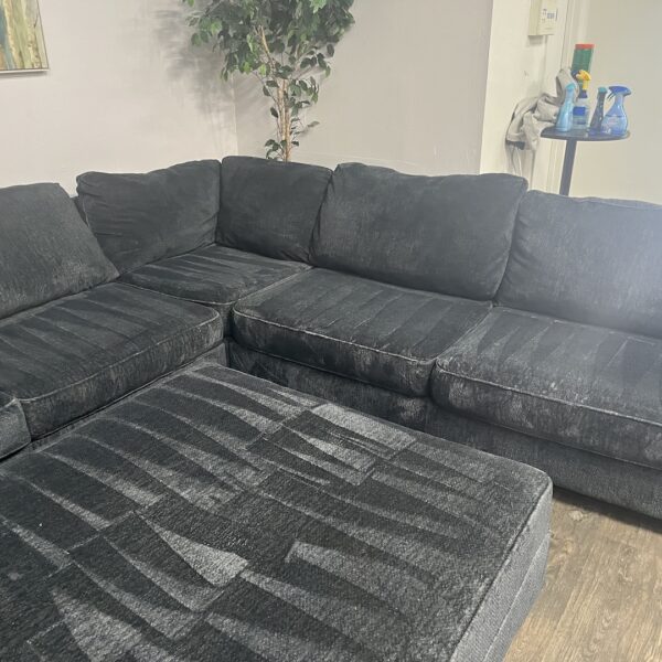 Ashley Furniture Giant Sectional Couch + Ottoman - Image 5