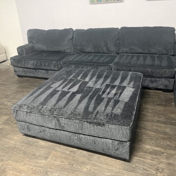 Ashley Furniture Giant Sectional Couch + Ottoman - Image 6