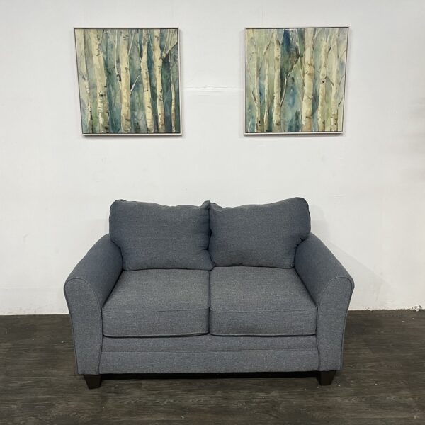 Gray/Blue Loveseat