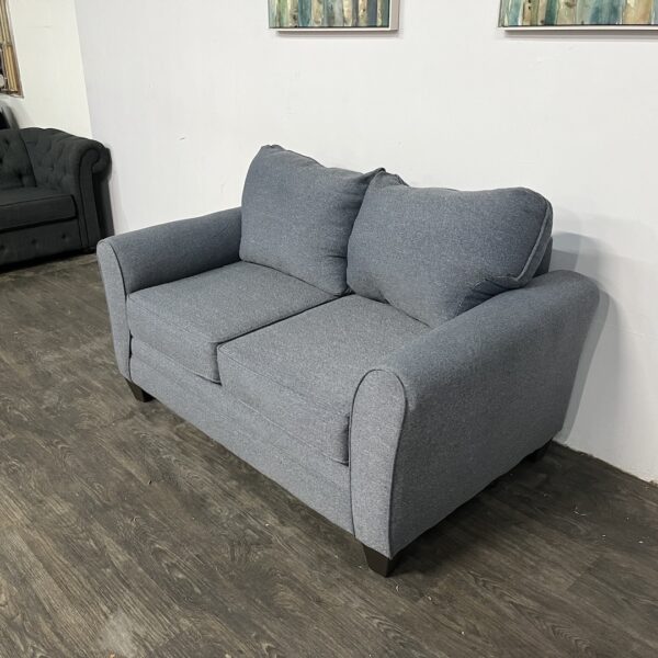 Gray/Blue Loveseat - Image 3