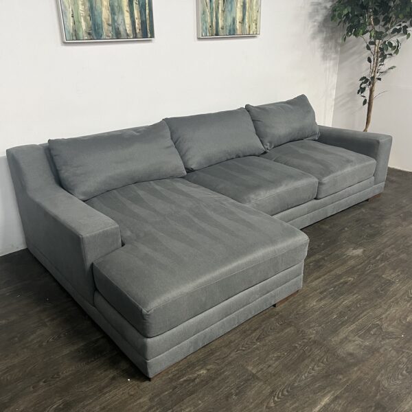Living Spaces Gray 2-Pc Sectional Couch - Image 2