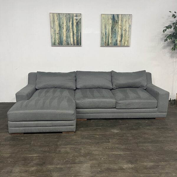 Living Spaces Gray 2-Pc Sectional Couch