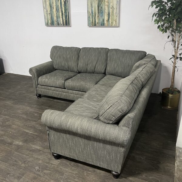 Gray 2 Pc Sectional Couch - Image 2