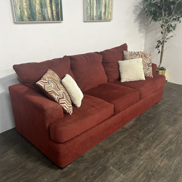Red 3 Seat Sleeper Sofa - Image 2