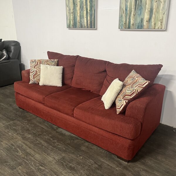Red 3 Seat Sleeper Sofa - Image 3