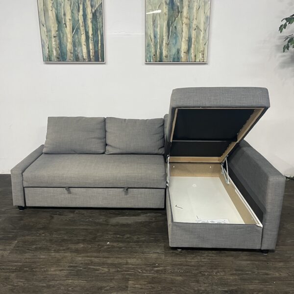 Ikea L-Shaped Sectional w/ Pullout + Storage - Image 4