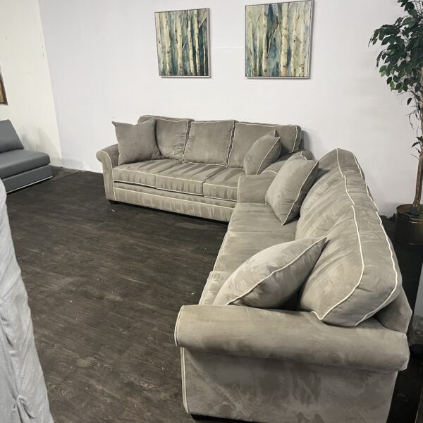 Havertys Matching Gray Sofa Set - Image 3