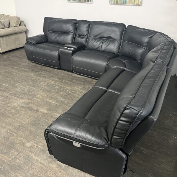 Leather Power Recliner Sectional - Image 2