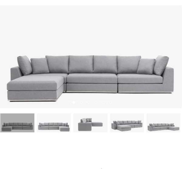NEW Noa Home Flow 4-Piece Modular Sectional