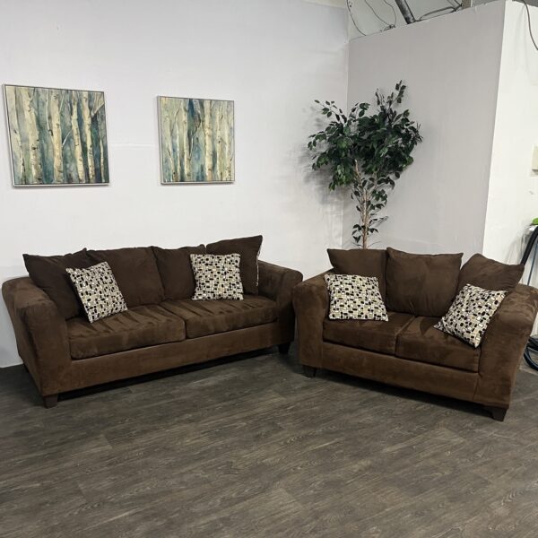 Brown Sofa Set - Image 3