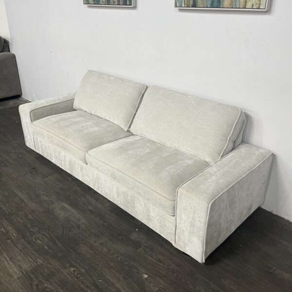 80” Cream Couch Sofa - Image 2