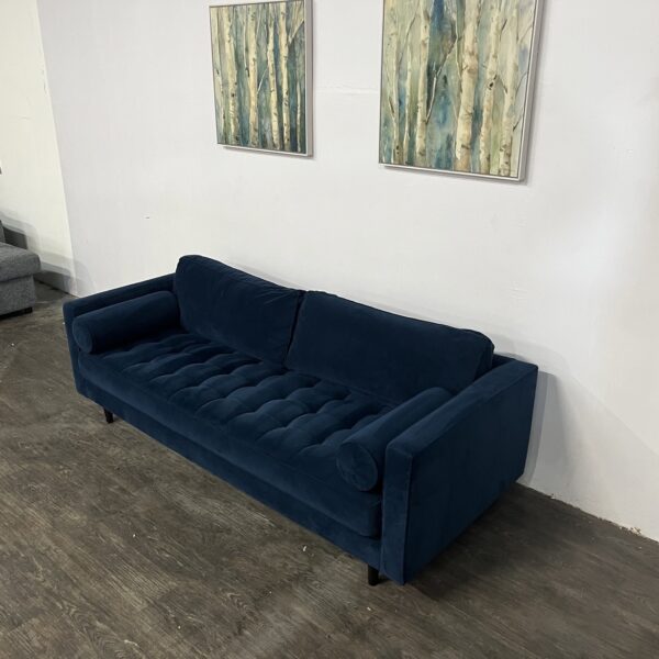 Blue Mid Century Modern Sofa - Image 3