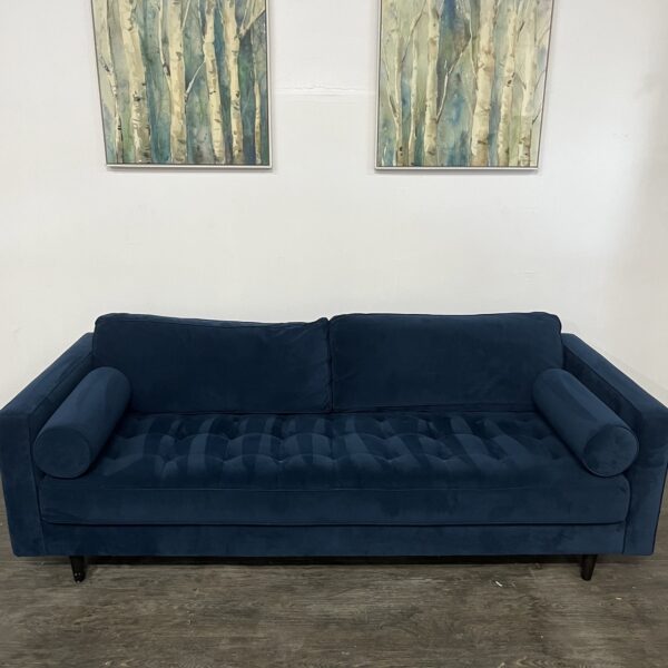 Blue Mid Century Modern Sofa