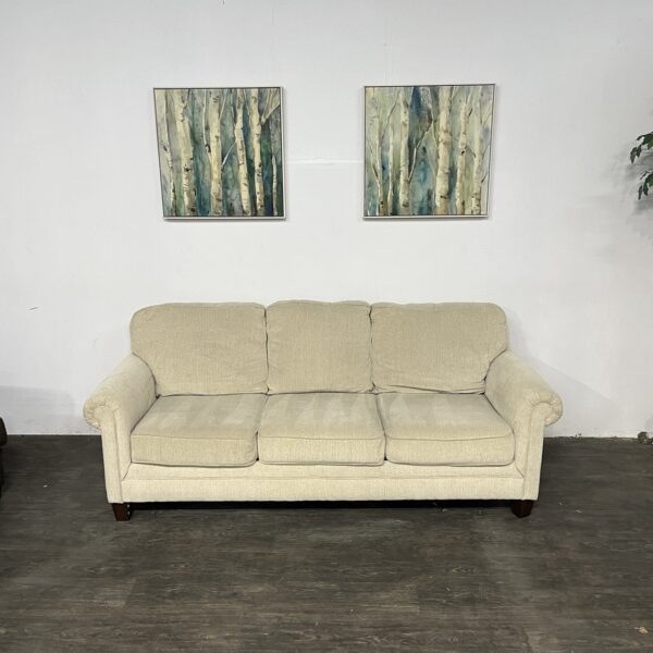 Beige 3 Seat Sofa