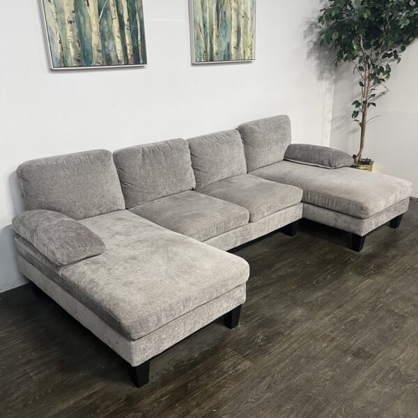 Gray Double Chaise Sectional - Image 2