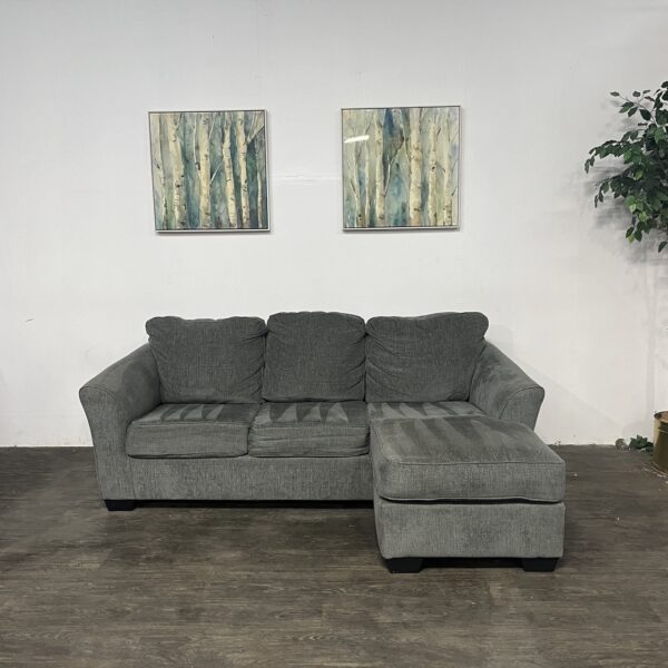 Gray Reversible Chaise Sleeper Sofa