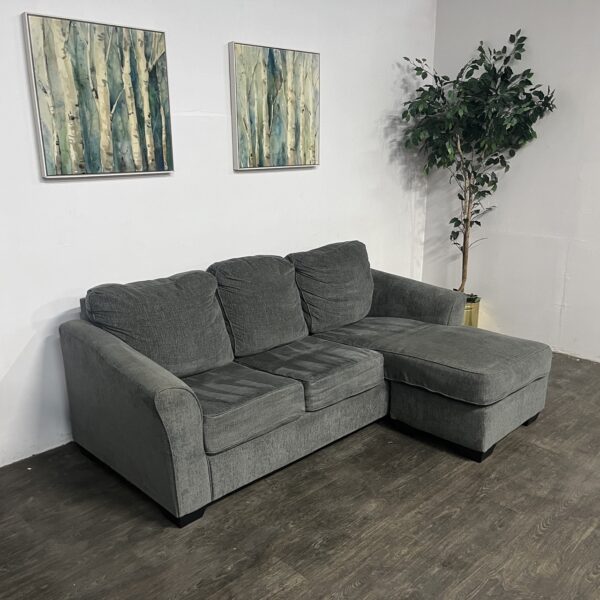 Gray Reversible Chaise Sleeper Sofa - Image 3