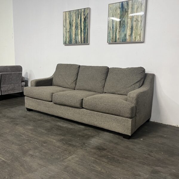Gray 3 Seat Slope Arm Sofa - Image 3