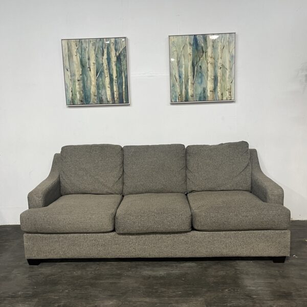 Gray 3 Seat Slope Arm Sofa