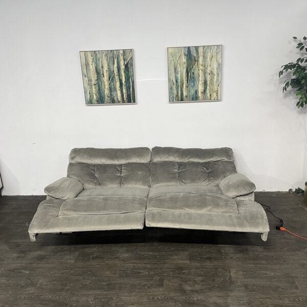 Gray Power Recliner 2 Seat Sofa - Image 2