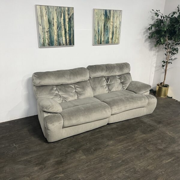 Gray Power Recliner 2 Seat Sofa - Image 4
