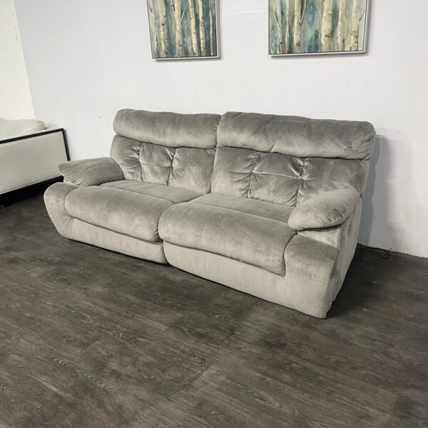 Gray Power Recliner 2 Seat Sofa - Image 3