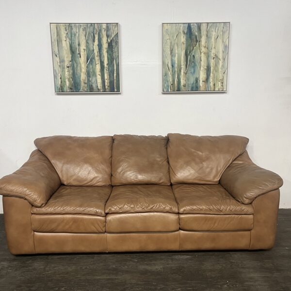 Brown Leather Sofa