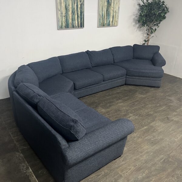 Large Blue 4 Piece Sectional