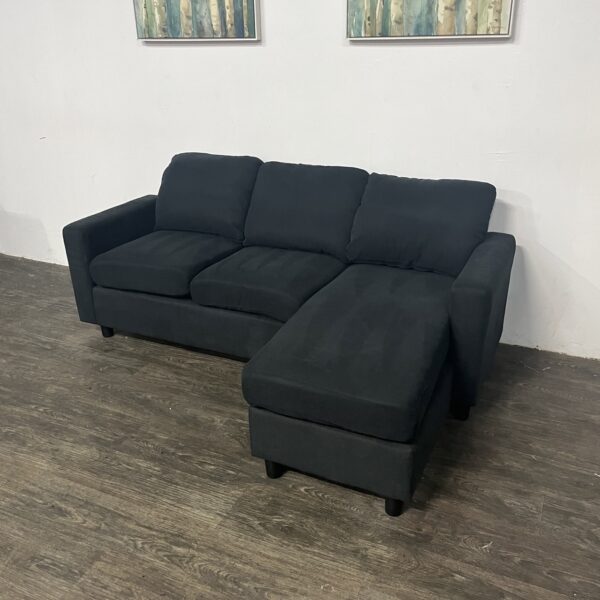 Black Reversible Chaise Sectional - Image 2