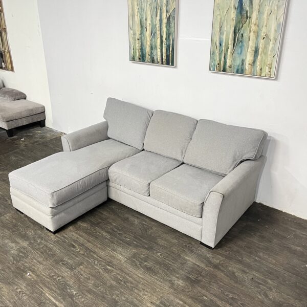 Ashley Furniture Gray Reversible Chaise Sectional - Image 4