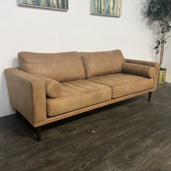 Brown Suede MCM Sofa