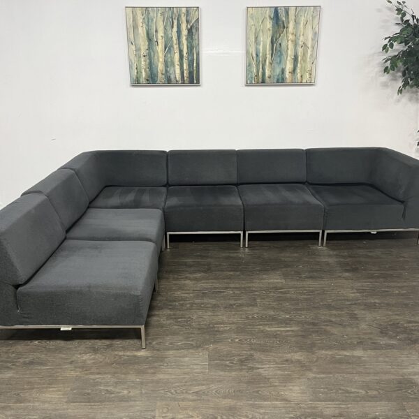 Dark Blue 6 Piece Sectional - Image 3