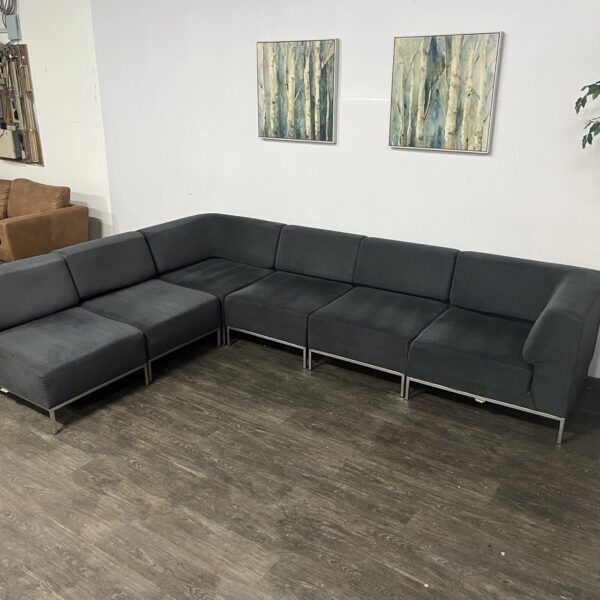 Dark Blue 6 Piece Sectional