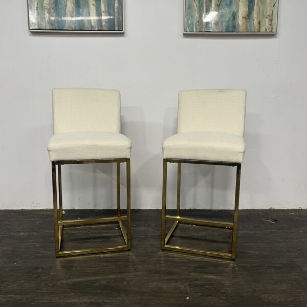 Cream Fabric Barstools