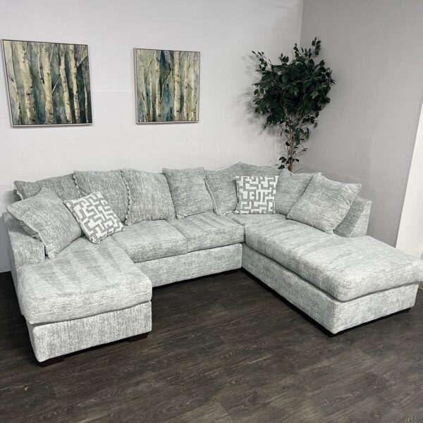 Light Gray Ashley Furniture Double Chaise Sectional