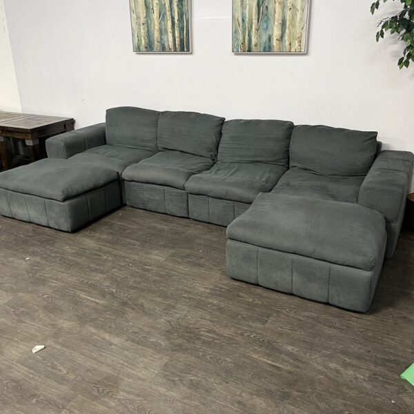 Gray 6 Piece Modular Sectional - Image 2