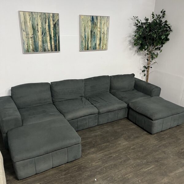 Gray 6 Piece Modular Sectional - Image 3