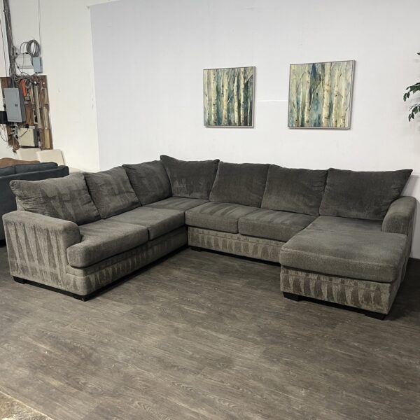 Gray Ashley Furniture 3 Piece Sectional - Image 3