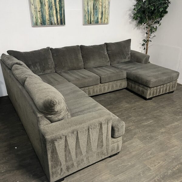Gray Ashley Furniture 3 Piece Sectional - Image 2